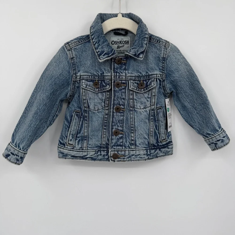 NWT OshKosh B'gosh Blue Denim Jacket size 12m